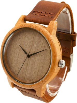 keepkart Wooden Bamboo Dial With Original Brown Leather Strap Couple Watch For Boys And Girls Watch  - For Men & Women   Watches  (Keepkart)