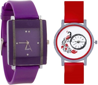 ReniSales New Stylish Purple Red Gift Combo Watch For Women And Girl Watch  - For Girls   Watches  (ReniSales)