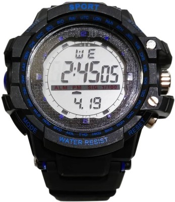 Awiser Digital Time Date Alarm Resist Blue Watch  - For Men   Watches  (Awiser)