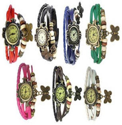 HEZ Fancy Dori Designer Ladies Watch-Pack Of 7 Watch  - For Girls   Watches  (HEZ)