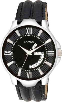 samex LATEST STYLISH BLACK DAY DATE BIG DIAL NEW FASHIONABLE BEST DISCOUNT SALE PRICE CASUAL WATCH Watch  - For Men   Watches  (SAMEX)