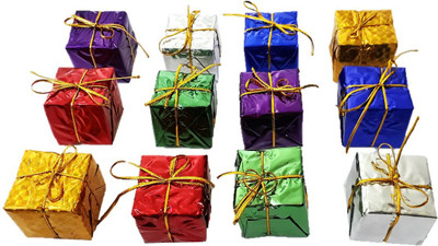 

DUS10 Creatives Miniature Gift Box Sets of 12 pieces for Home / Office Christmas Tree decoration/Unique Multicolor New Gift Box Set Christmas Tree (Pack of 12) Hanging Ornaments Pack of 2