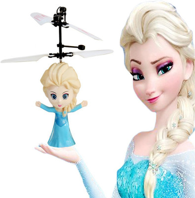 

GRAPPLE DEALS Princess Elsa Doll Infrared Induction Control With Beautiful Light For Kids. (Blue)(Blue)