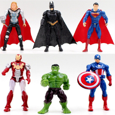 

DELITE Super AVENGERS 6 Action Figures ( size :7-10 cms tall )(Red)