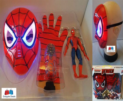 

GRAPPLE DEALS 3 in 1 Beautiful Gift Set Of Avenger (SPIDER MAN ) A Perfect Dress up For Kids.(Multicolor)