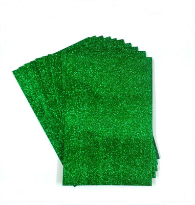 

SelectionWorld A4 Art & Craft Self Adhesive Glitter Foam Sheets (Pack Of 10, Green)