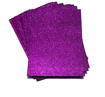 

SelectionWorld A4 Art & Craft Sticker Glitter Foam Sheets (Pack Of 10, Purple)