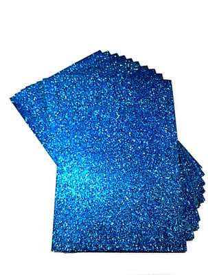 

SelectionWorld A4 Art & Craft Sticker Glitter Foam Sheets (Pack Of 10, Light Blue)