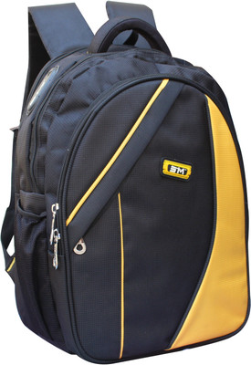 

SM 15.6 inch laptop 30 L Backpack(Black, Yellow)