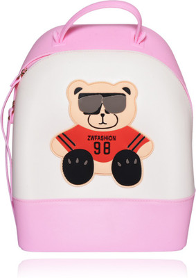

Toys Factory Silicon Bac 5 L Backpack(White, Pink), Pink;white