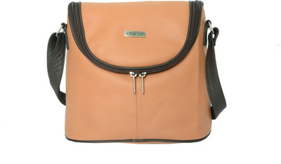 

leathersmith Tan Pure Leather Sling Bag Sling Bag(Brown, 30 inch)