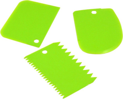 

Futaba Cake decorating scraper Baking Tools - 3 Pcs - Green Cookie Cutter(Pack of 3)