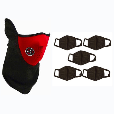 

Red Bravo'S Black, Red Bike Face Mask for Men & Women(Size: Free, Balaclava)