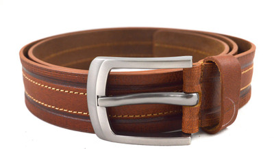 

HUNTING HORSE Men Formal Tan Genuine Leather Belt