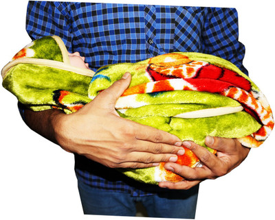 

Muren Printed  Hooded Baby Blanket(Polyester, Green