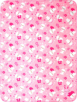 MeeMee Printed  Blanket(Cotton, Light Pink