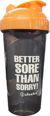 

Gss ishake protein shaker 700 ml Shaker(Pack of 1, Orange), Black with organge