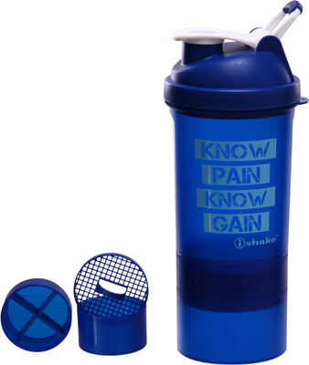 

iShake Blue Body White Lid Matrix 500 ml Shaker(Pack of 1, Blue, White)