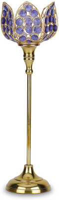 

@home Homely Large Cast Iron Candle Holder(Blue, Pack of 1)