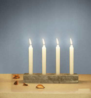 

Organic Home Multiple Candle Holder Stoneware Candle Holder(Silver, Pack of 1)