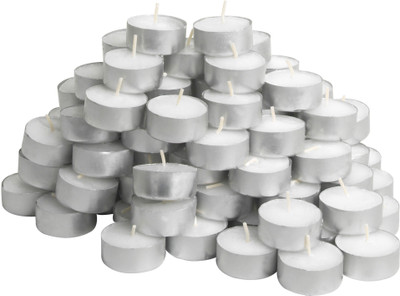 

VSC 100pcs Wax Floating Tea-Light Candle (19.5 x 5 x 19.5 cm, White) Candle(White, Pack of 100)