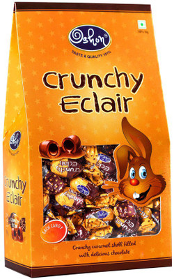 

Oshon Crunchy Eclair, 120 Pieces Box Caramel Candy