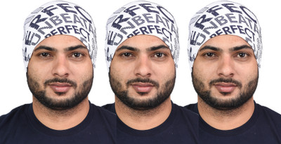 SHAUN Printed Skull Cap Cap(Pack of 3)