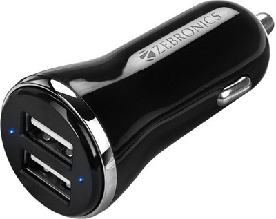 

Zebronics 2.4 Amp Turbo Car Charger(Black)