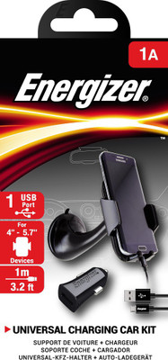 

Energizer v1.0 Car Bluetooth Device with Car Charger(Black)