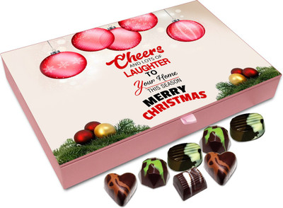 

Chocholik Christmas Gift Box - Cheers And Lots Of Laughter To Your Home On Christmas Chocolate Box - 12pc Truffles(144 g)