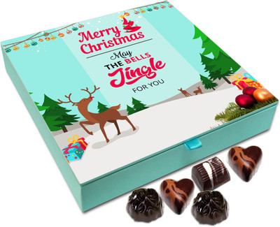 

Chocholik Christmas Gift Box - May The Bells Jingle For You On Christmas Chocolate Box - 9pc Truffles(108 g)