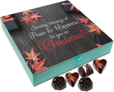 

Chocholik Christmas Gift Box - Sending Blessing Of Peace And Happiness On Christmas Chocolate Box - 9pc Truffles(108 g)