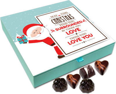 

Chocholik Christmas Gift Box - May You Be Surrounded With Loved Ones On This Christmas Chocolate Box - 9pc Truffles(108 g)