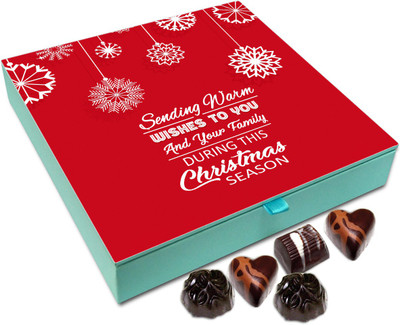 

Chocholik Christmas Gift Box - Sending Warm Wishes To You On Christmas Chocolate Box - 9pc Truffles(108 g)