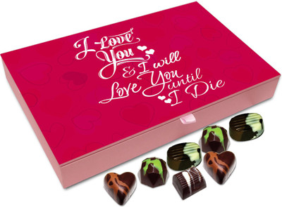 

Chocholik Gift Box - I Will Love You until I Die Chocolate Box - 12pc Truffles(144 g)