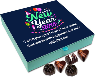 

Chocholik New Year Gift Box - I Wish You Have A Great Year Ahead Chocolate Box - 9pc Truffles(108 g)