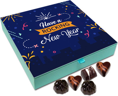 

Chocholik New Year Gift Box - Have A Rocking New Year Chocolate Box - 9pc Truffles(108 g)
