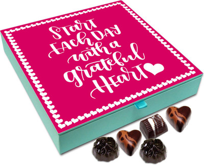 

Chocholik Gift Box - Start Each Day With A Grateful Heart Chocolate Box - 9pc Truffles(108 g)