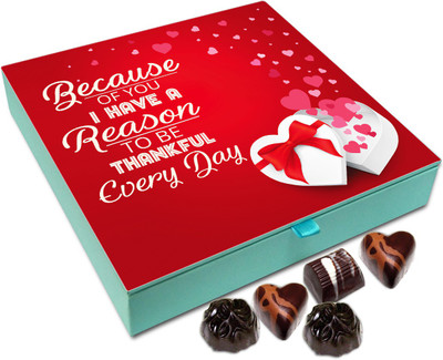 

Chocholik Gift Box - Because Of You I have A Reason To Be Thankful Chocolate Box - 9pc Truffles(108 g)