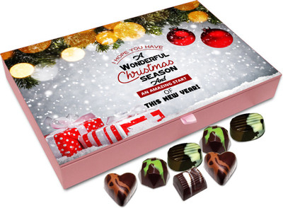 

Chocholik Christmas Gift Box - I Hope You Have A Wonderful Christmas Chocolate Box - 12pc Truffles(144 g)