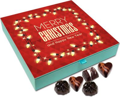 

Chocholik Christmas Gift Box - Merry Christmas And Happy New Year Chocolate Box - 9pc Truffles(108 g)
