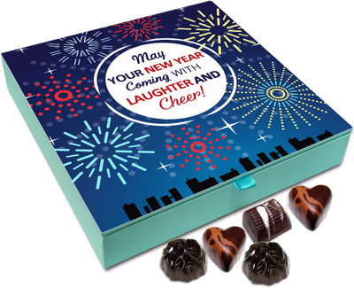 

Chocholik New Year Gift Box - May Your New Year Is Filled With Laughter And Cheer Chocolate Box - 9pc Truffles(108 g)