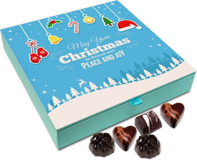 

Chocholik Christmas Gift Box - May Your Christmas Be Blessed With Peace And Joy Chocolate Box - 9pc Truffles(108 g)