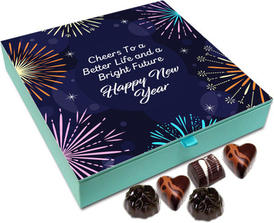 

Chocholik New Year Gift Box - Happy New Year In Advance And Cheers To A Better Life Chocolate Box - 9pc Truffles(108 g)