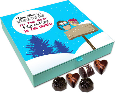 

Chocholik Gift Box - You Always Make Me Feel That I'm The Luckiest Guy Chocolate Box - 9pc Truffles(108 g)