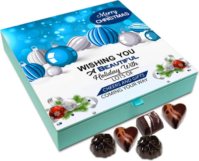 

Chocholik Christmas Gift Box - Wishing You Happy Holiday On Christmas Chocolate Box - 9pc Truffles(108 g)