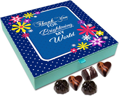 

Chocholik Gift Box - Thank You For Brightening My World Chocolate Box - 9pc Truffles(108 g)