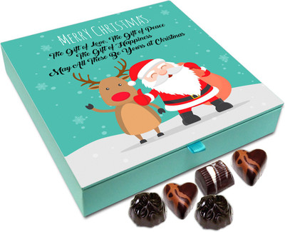 

Chocholik Christmas Gift Box - May All Be Gifted With Peace And Happiness On Christmas Chocolate Box - 9pc Truffles(108 g)