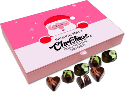 

Chocholik Christmas Gift Box - Wishing You Christmas Filled With Fun Chocolate Box - 12pc Truffles(144 g)