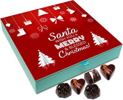 

Chocholik Christmas Gift Box - Wish You A Merry And Blessed Christmas Chocolate Box - 9pc Truffles(108 g)